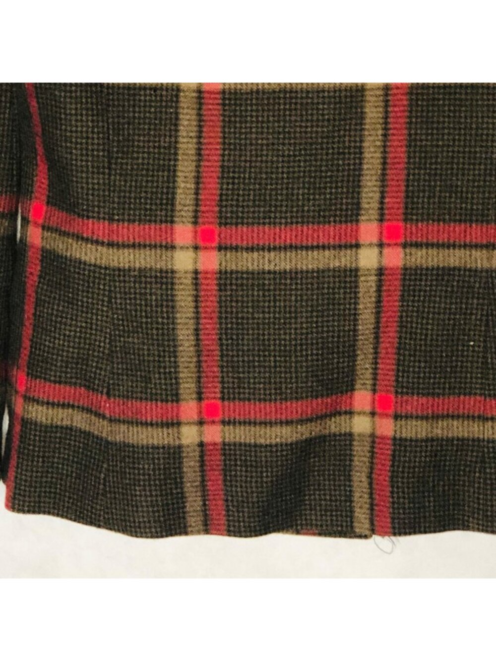 Sports Galore blazar plaid brown black pockets button wool medium bust 18" READ - Picture 12 of 12